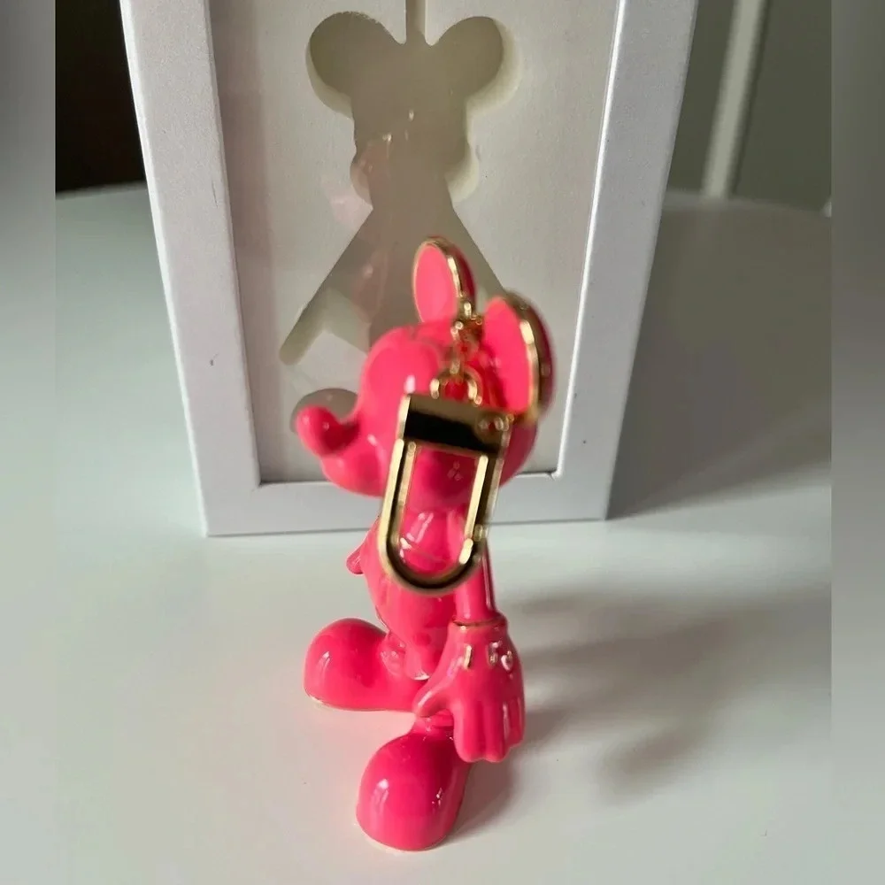 BaubleBar Disney Mickey Mouse Hot Pink Bag Charm Keychain NWT